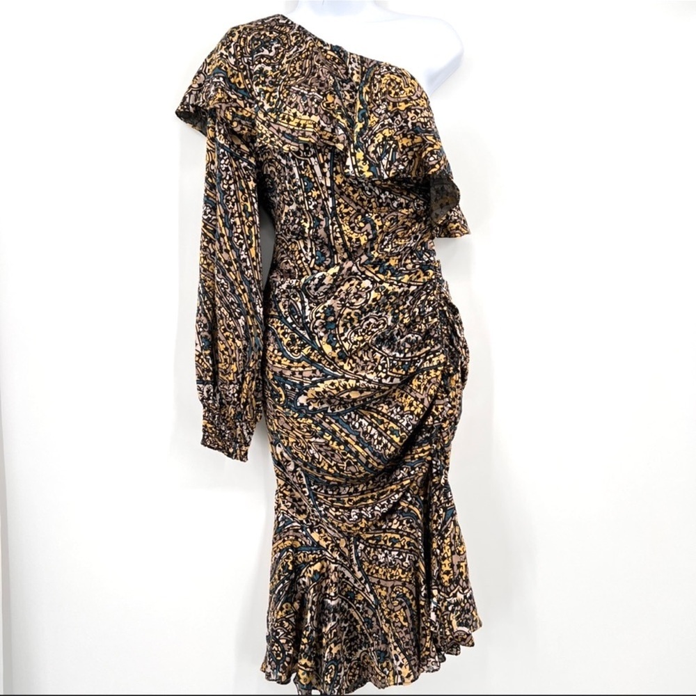 Cabellero Notting Hill Asymmetrical Burnout Dress Size Medium NWT